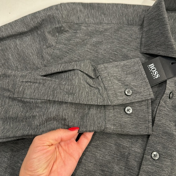 NWT 🏷️ BOSS Hugo boss travel slim fit long sleeve tshirt size S - Picture 8 of 12